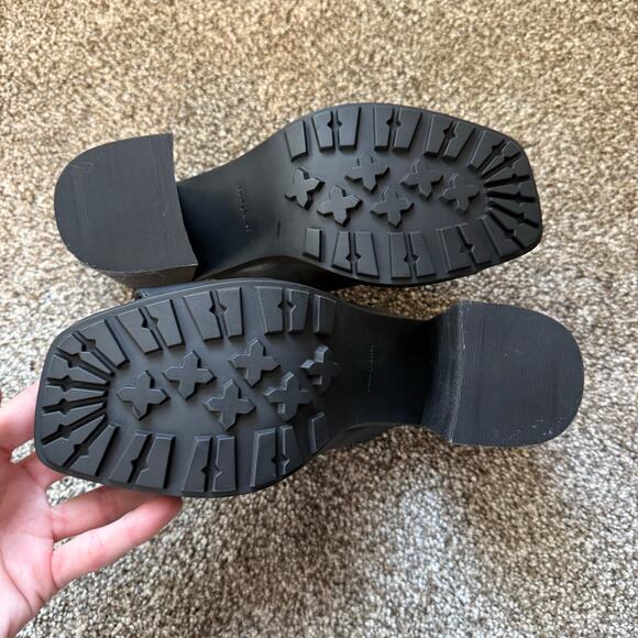 NWT Cool Planet By Steve Madden Trendy Chunky Slip On High Heel Grunge Preppy - Picture 7 of 7